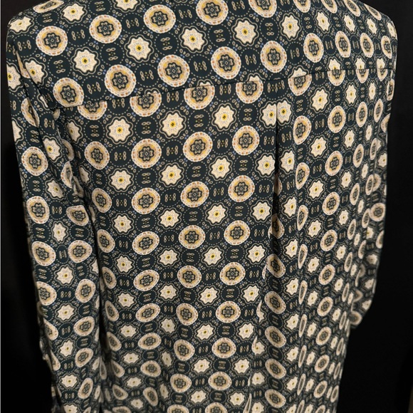 Alice Blue for Stitch Fix Forest Green Medallion Mandala print hi low blouse - Picture 2 of 6